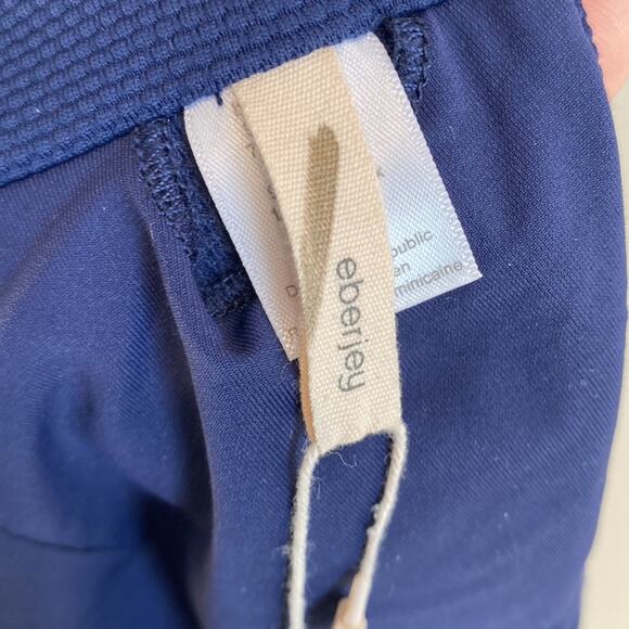 Eberjey Pique Vivian Bikini Top Peacoat Navy Color L - Picture 9 of 12